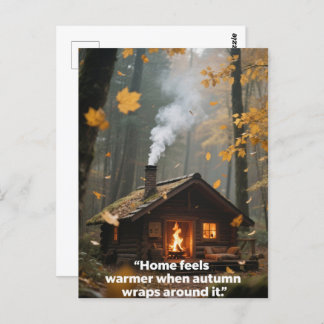 Carte Postale Citations d'automne Forêts Arbres Feuille façons