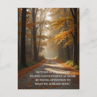 Carte Postale Citations d'automne Forêts Arbres Feuille façons
