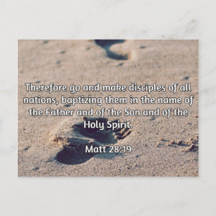 Carte Postale Citations De Dieu : Matt 28:19 — "Faites Disciples