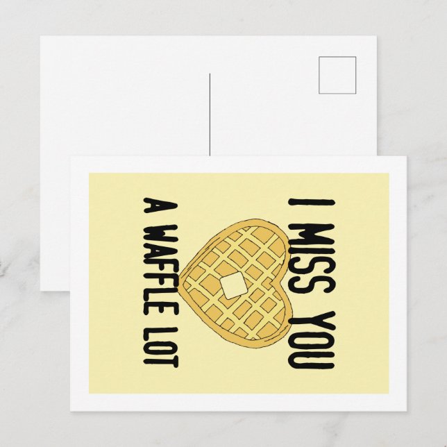 Carte Postale Citations de quelqu'un qui manque mignon Je vous m (Devant / Derrière)