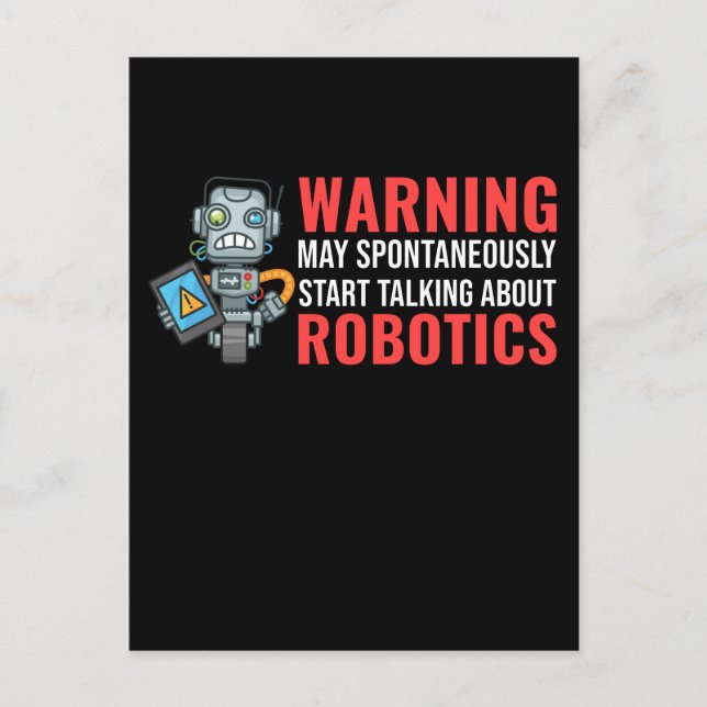 Carte Postale Citations de robots drôles Garçons Filles Robot (Devant)