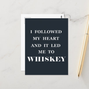 Carte Postale Citations de whisky drôles cadeaux d'alcool dicton