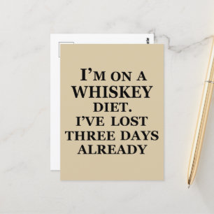Carte Postale Citations de whisky drôles cadeaux d'alcool dicton