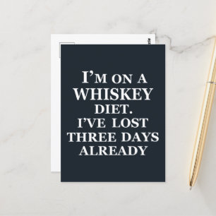 Carte Postale Citations de whisky drôles cadeaux d'alcool dicton