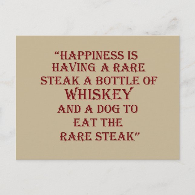 Carte Postale Citations de whisky drôles de dictons de boisson (Devant)