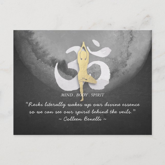 Carte Postale Citations d'instructeur de médiation de Reiki Mast (Devant)