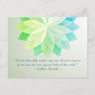 Carte Postale Citations d'instructeur de médiation de Reiki Mast