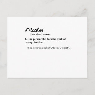 Carte Postale Citations drôles de maman Bonne fête des mères Mam