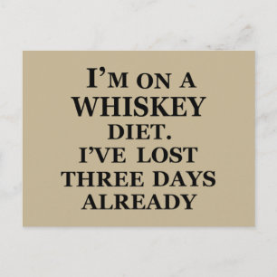 Carte Postale Citations drôles de whisky humour whiskey dictons