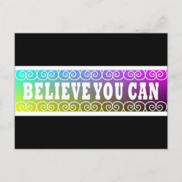 Carte Postale Citations En Trois Mots ~Croyez Que Vous Pouvez~ C