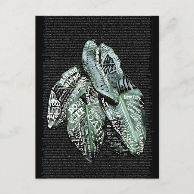 Carte Postale Citations Inspiration Motivational LIFE (Devant)