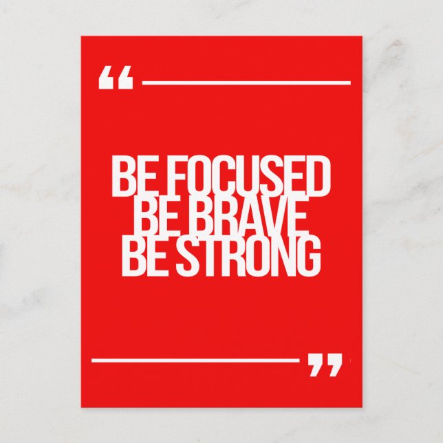 Carte Postale Citations inspirées et de motivation (Devant)