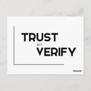Carte Postale Citations MODERNE : faites confiance mais vérifiez