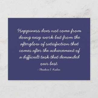 Carte Postale Citations - travail et carrière