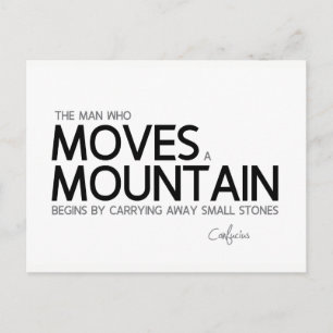 Carte Postale CITES : Confucius : L'homme déplace une montagne