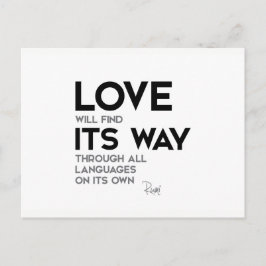 Carte Postale CITES : Rumi : L'amour trouve son chemin