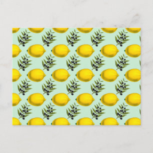 Carte postale Citron et olives pour toujours