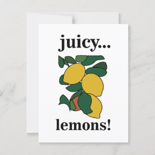 Carte Postale Citron Jaune Fruit Citron