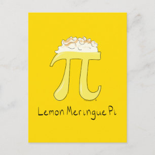Carte postale Citron Meringue Pi Cute Math Pi Day