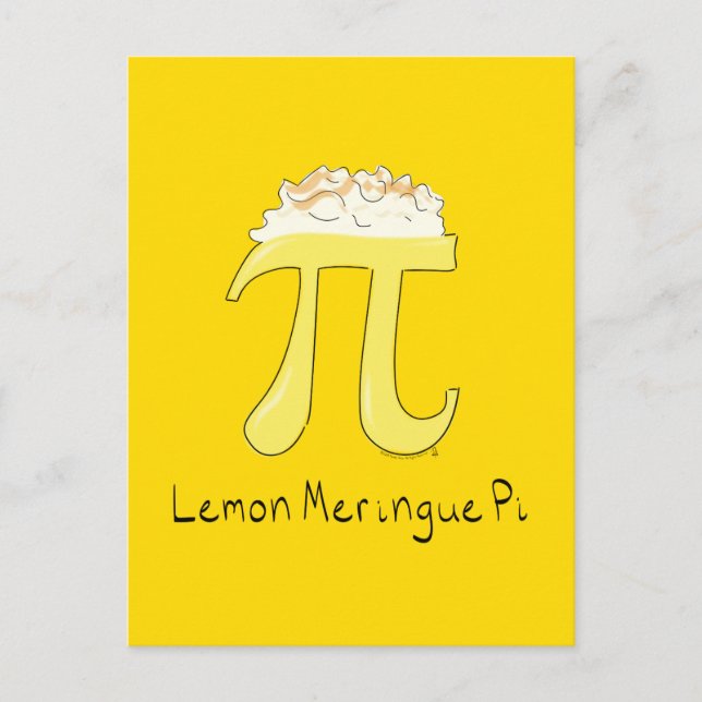 Carte postale Citron Meringue Pi Cute Math Pi Day (Devant)