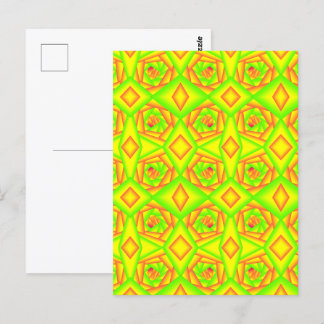 Carte Postale Citron Vert Orange Jaune Dégradé Design Abstrait