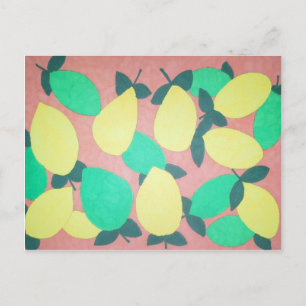 Carte Postale Citrons et Limes Citrus Motif frais