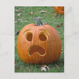 Carte Postale Citrouille choqué
