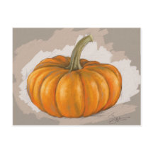 Carte postale Citrouille d'automne - Art original