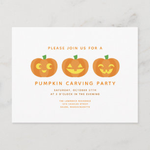 Carte postale Citrouille Halloween Invitation