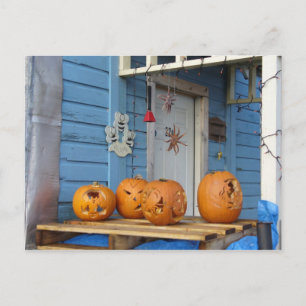 Carte Postale Citrouilles d'Halloween sculptés