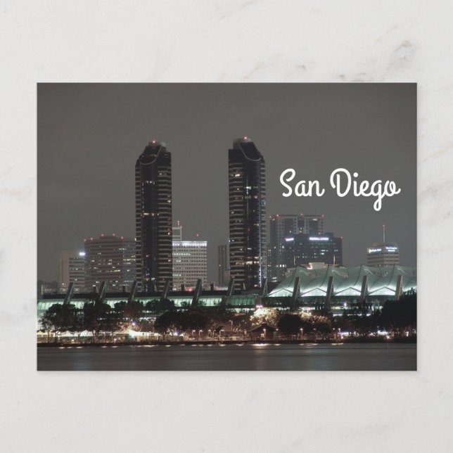 Carte Postale City Harbour Night San Diego Convention Center (Devant)