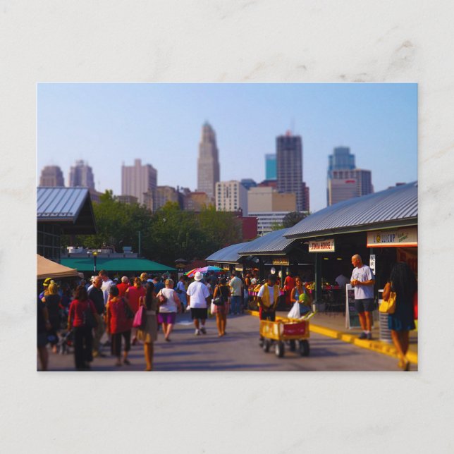 Carte Postale City Market et Downtown Kansas City Skyline (Devant)