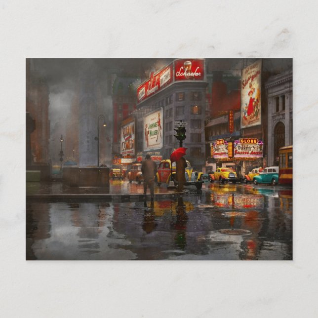 Carte Postale City - NY - A rainy day, New York 1943 (Devant)