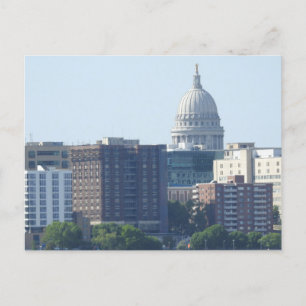 Carte Postale City View et Capitol à Madison, Wisconsin