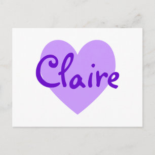 Carte Postale Claire en violet