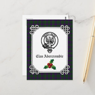 Carte Postale Clan Abercrombie Crest Badge & Tartan Holiday
