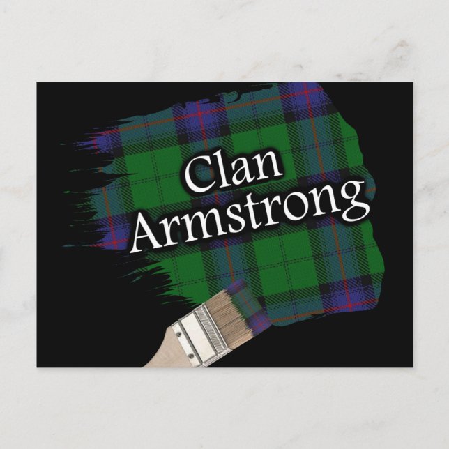 Carte Postale Clan Armstrong Scottish Tartan Paint Brush (Devant)