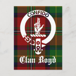 Carte Postale Clan Boyd Crest Tartan