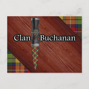 Carte Postale Clan Buchanan Tartan Sgian Dubh Blade