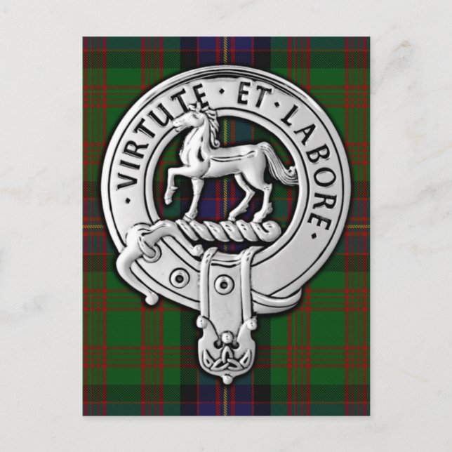 Carte Postale Clan Cochrane Crest & Tartan (Devant)