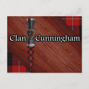 Carte Postale Clan Cunningham Tartan Sgian Dubh Blade
