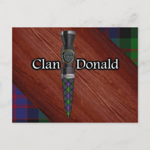Carte Postale Clan Donald Tartan Sgian Dubh Blade