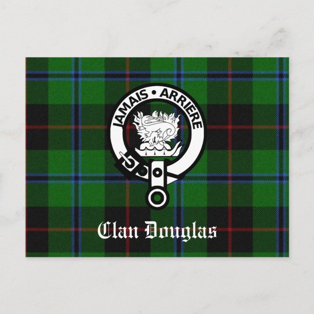 Carte Postale Clan Douglas Tartan Crest (Devant)