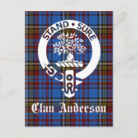 Clan écossais Anderson Crest & Tartan