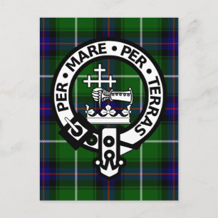 Carte Postale Clan écossais Donald Tartan et Crest