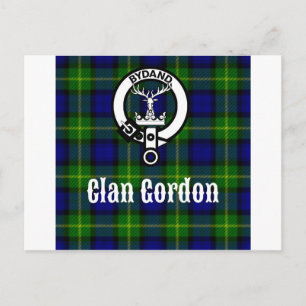 Carte Postale Clan Gordon Tartan Crest