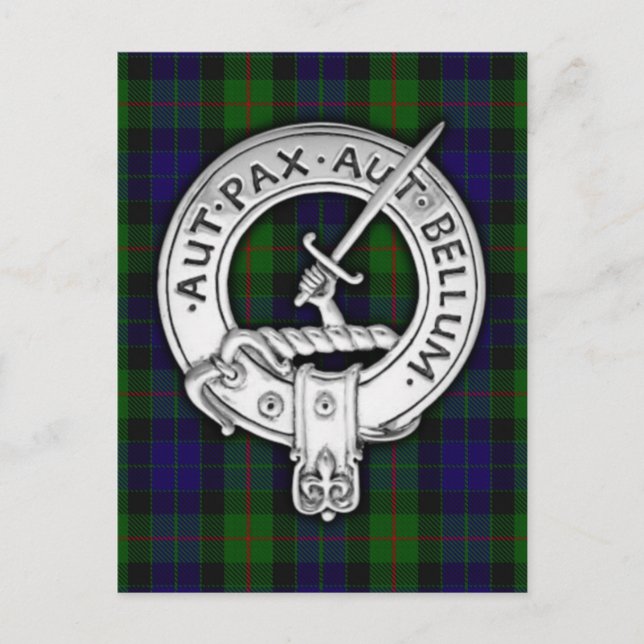 Carte Postale Clan Gunn Crest & Tartan (Devant)