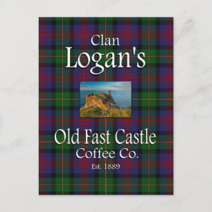 Carte Postale Clan Logan's Old Fast Castle Coffee Co.