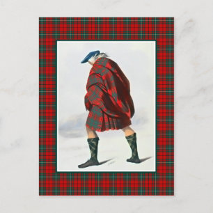 Carte Postale Clan MacAulay Vintage Illustration Tartan Frame