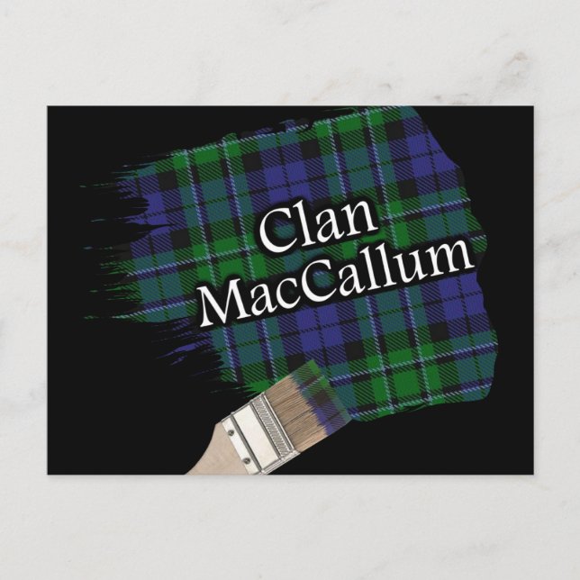 Carte Postale Clan MacCallum Scottish Tartan Paint Brush (Devant)